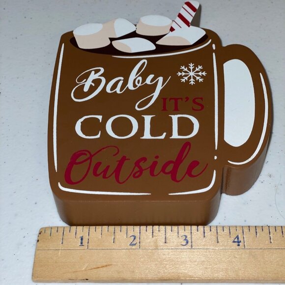 BABY IT'S COLD OUTSIDE home decor tiered tray coffee bar hot cocoa bar Christmas - Picture 3 of 8